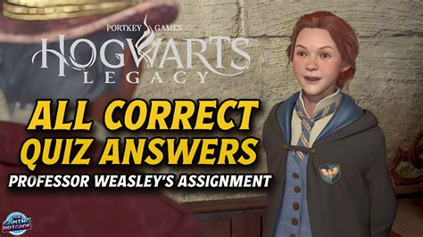 hogwarts life quiz|All Hogwarts Legacy quiz answers for Weasley's last assignment.